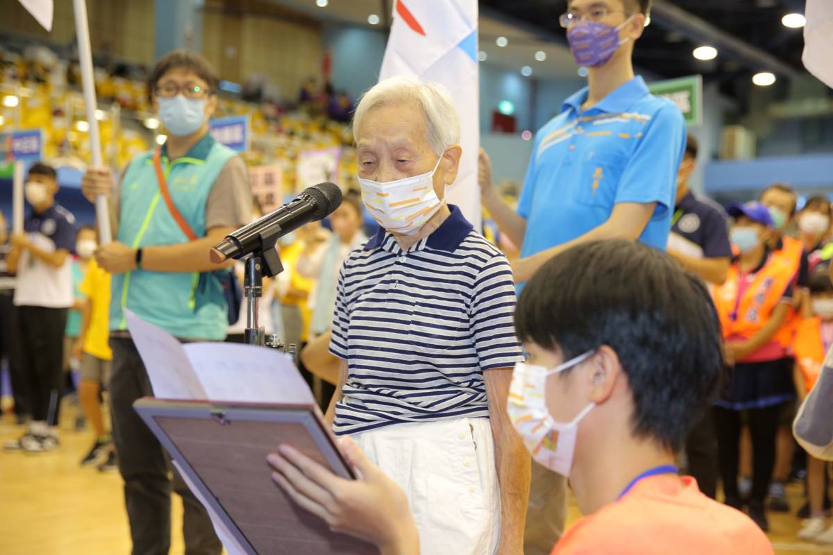 臺北市銀髮族運動由士林區95歲施郭鶼鶼阿嬤代表宣誓