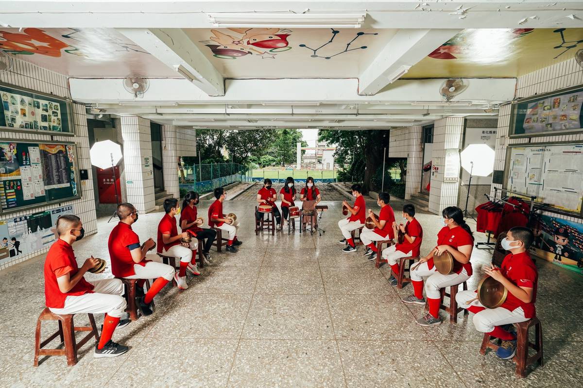 東山北管社團上課照片(圖片來源:東山國小)