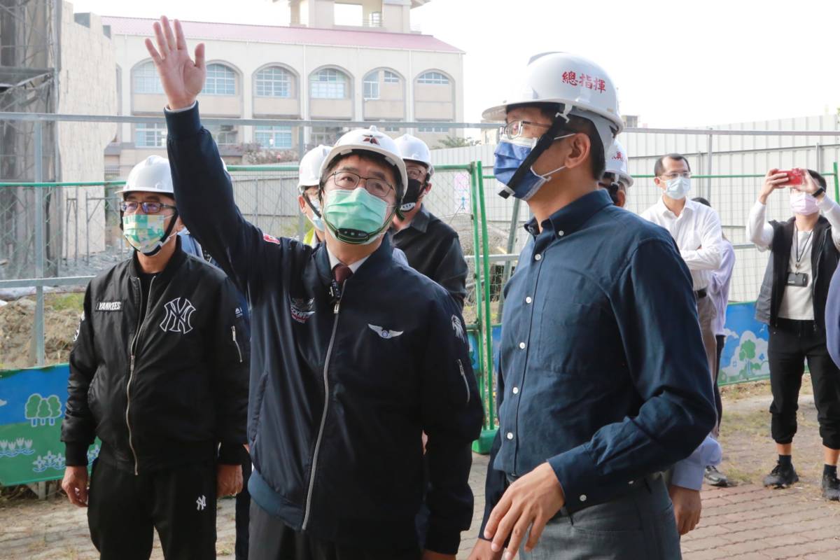 提昇校舍安全 黃偉哲市長視察東興國小老舊校舍重建工程