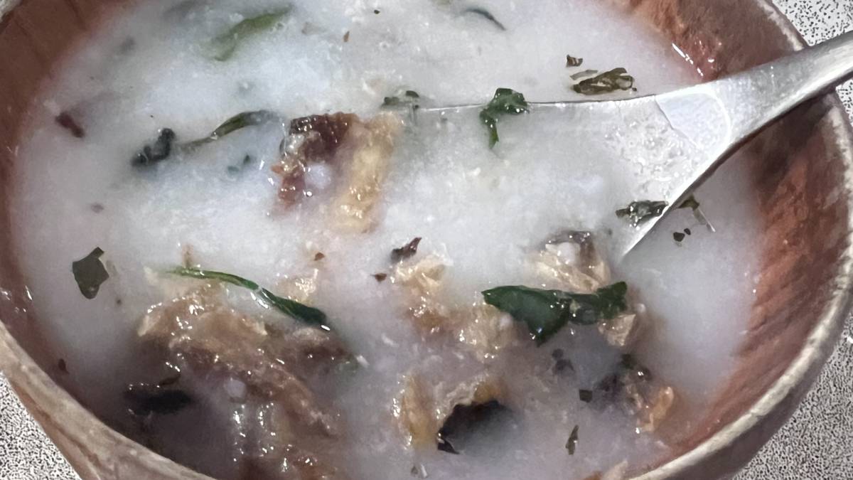 暖暖的鮮味米粥 搭配野菜