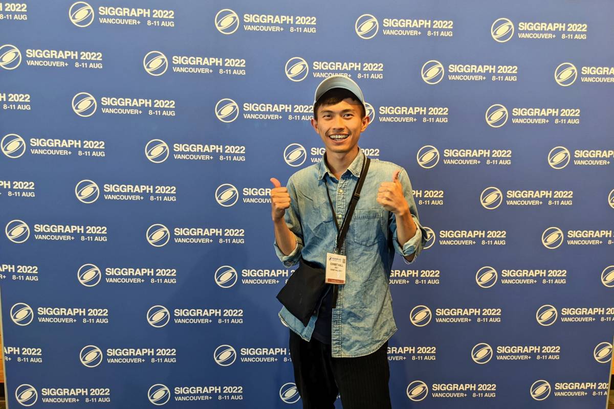 徐世謙參加全球電腦動畫互動科技研討會 Siggraph 2022 Vancouver (臺科大提供)