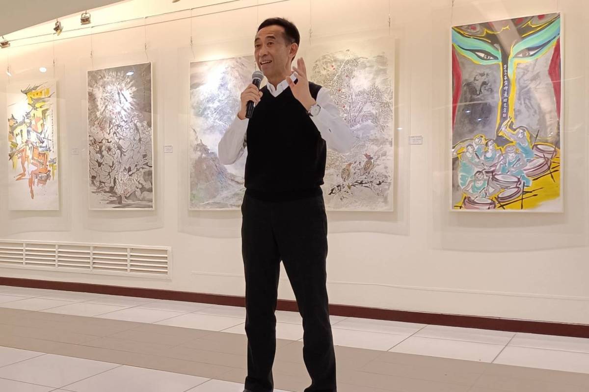 國父紀念館王蘭生館長出席「日新越藝」2023孟昭光畫展開幕儀式