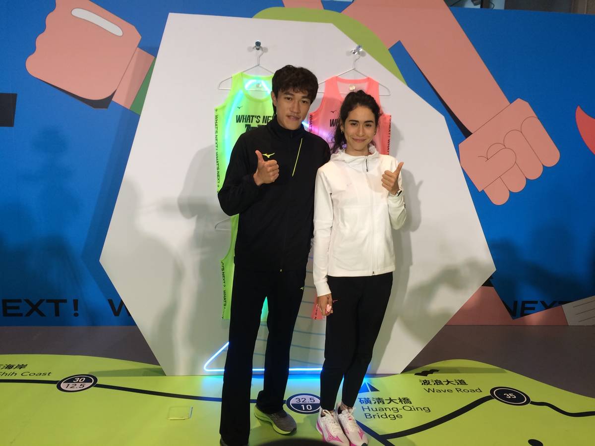 法日混血長跑女神雷理莎(右)說，很開心可以參加這項國際級的「金標賽事」