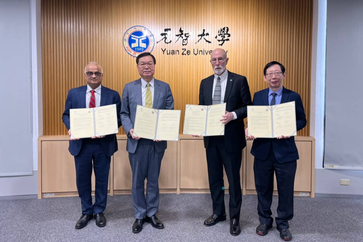 美國奧克拉荷馬市大學拜訪元智簽署合作協議 (元智提供)