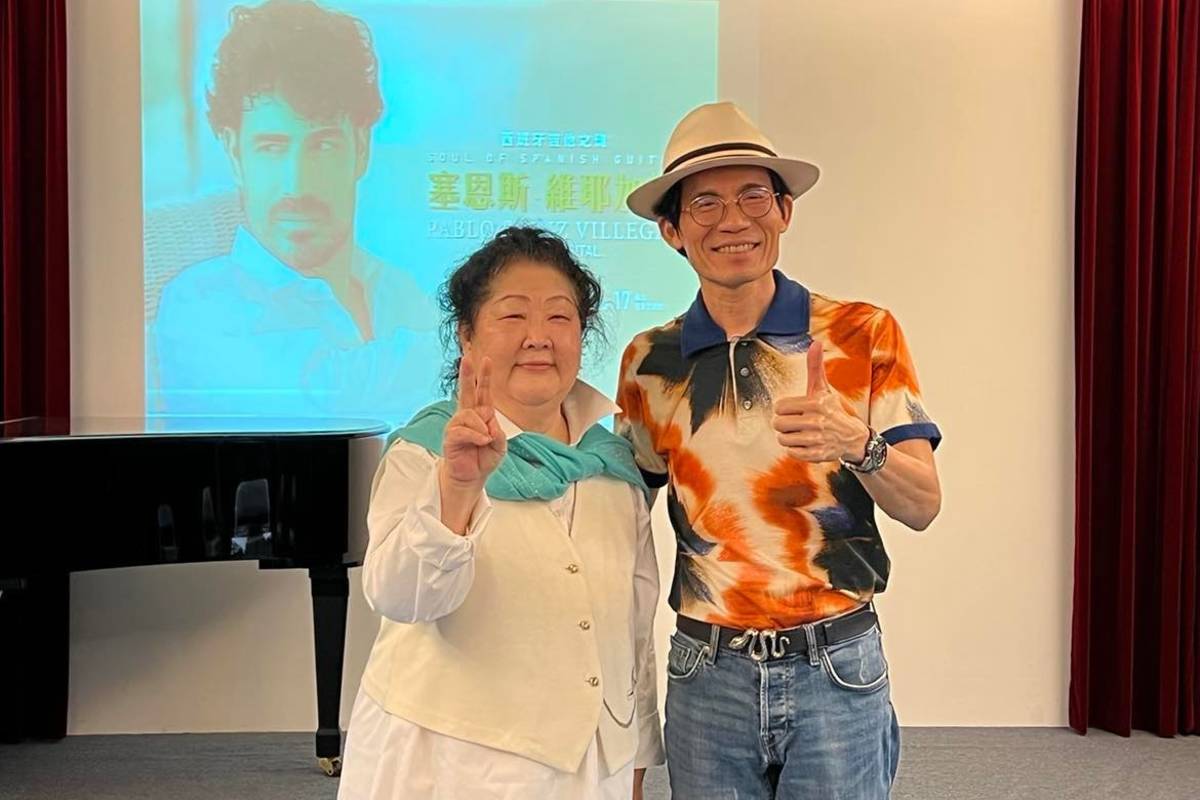 新象藝術總監樊曼儂(左)、古典吉他教授蔡世鴻(右)