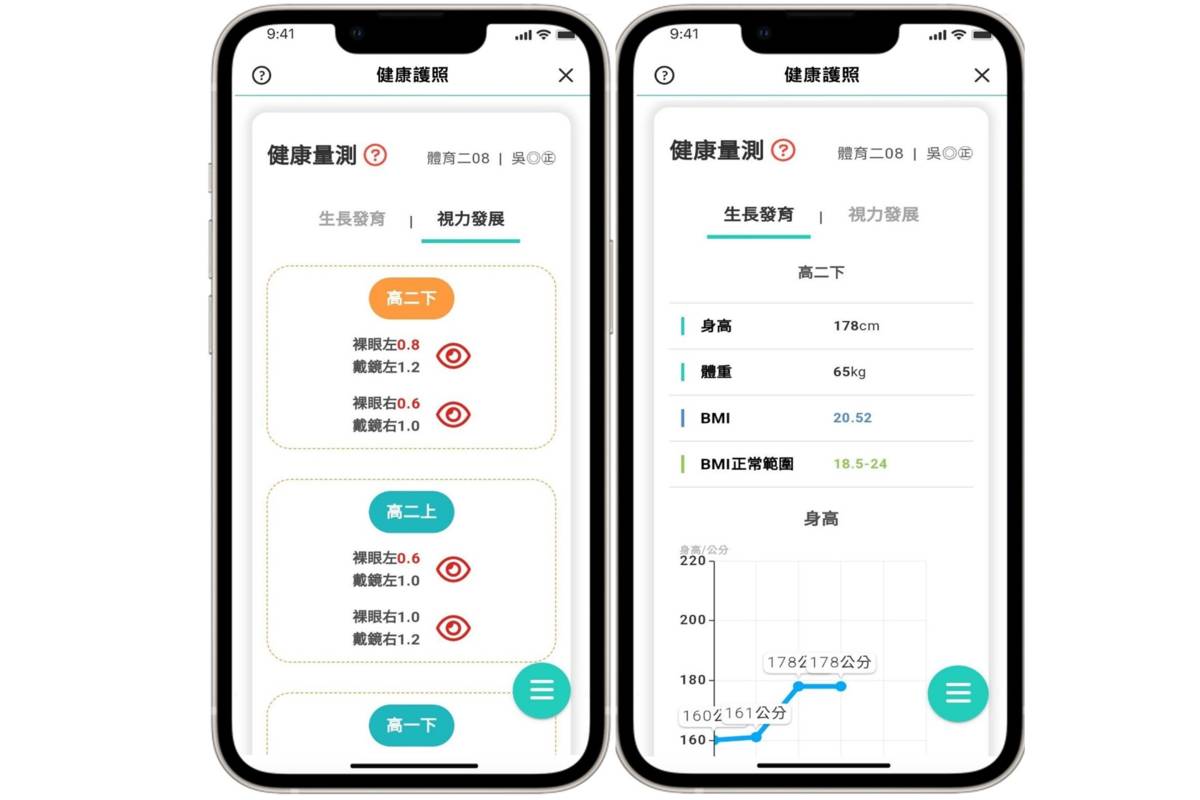 臺北市親師生平臺/酷課APP串接智慧健康管理系統，透過手機一站登入即可查看個人重要健康數據