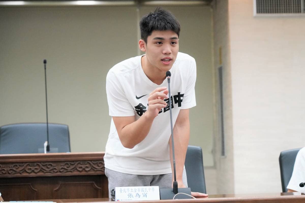 金華國中隊長張為甯回顧這一年是豐富精彩，有輸有贏、有哭有笑