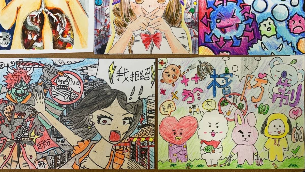 110學年度校園菸檳危害防制教育介入輔導計畫 「網紅就是你」短片競賽國中組-優等-彰化縣溪湖國民中學-校園機智生活─追劇篇-影像廁畫-環境美化暨菸檳宣導明信片設計活動.JPG