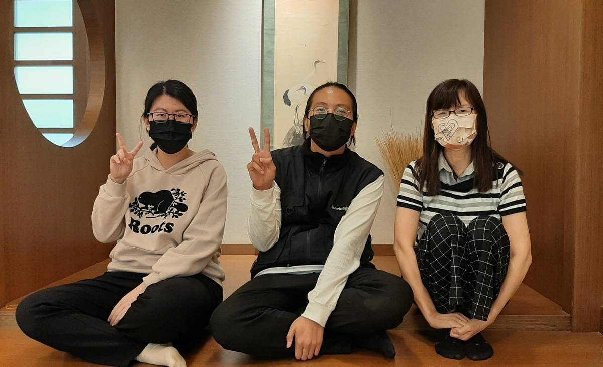 （左起）李沛恩、紀博閎、林麗華