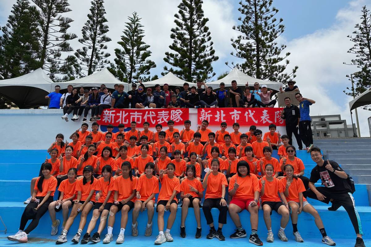新北市代表隊於112年全國小學田徑錦標賽合照