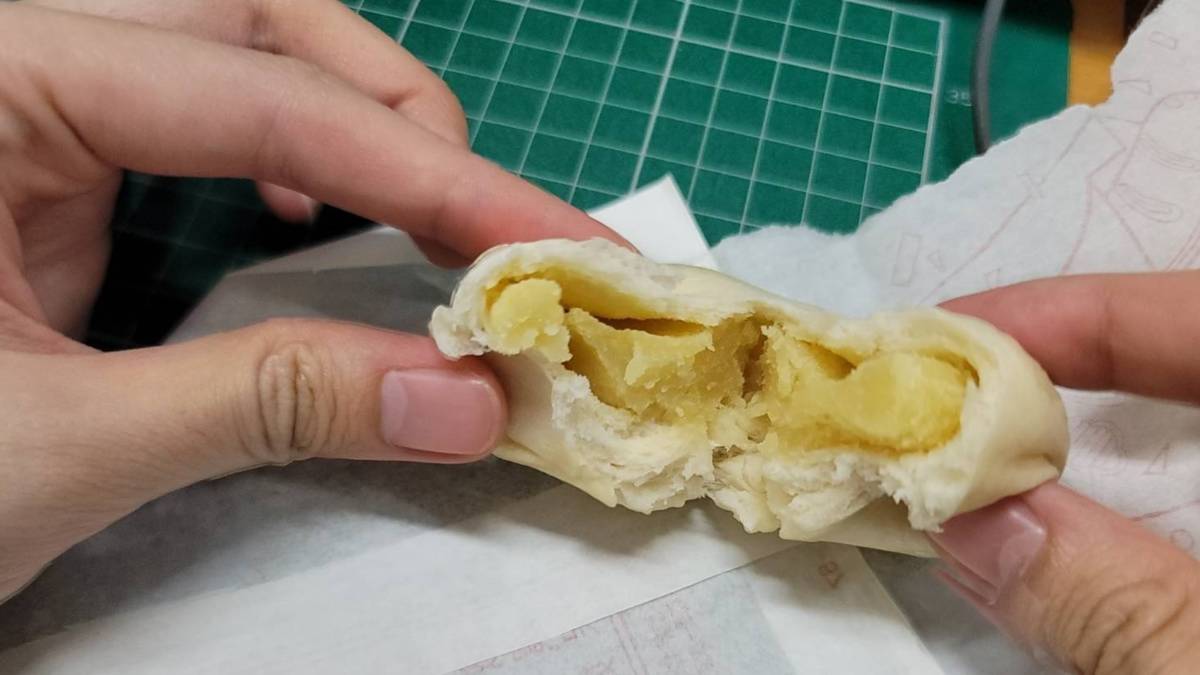 大寮忠義國小眷村美食-滿滿綠豆沙餡的酒釀小籠包