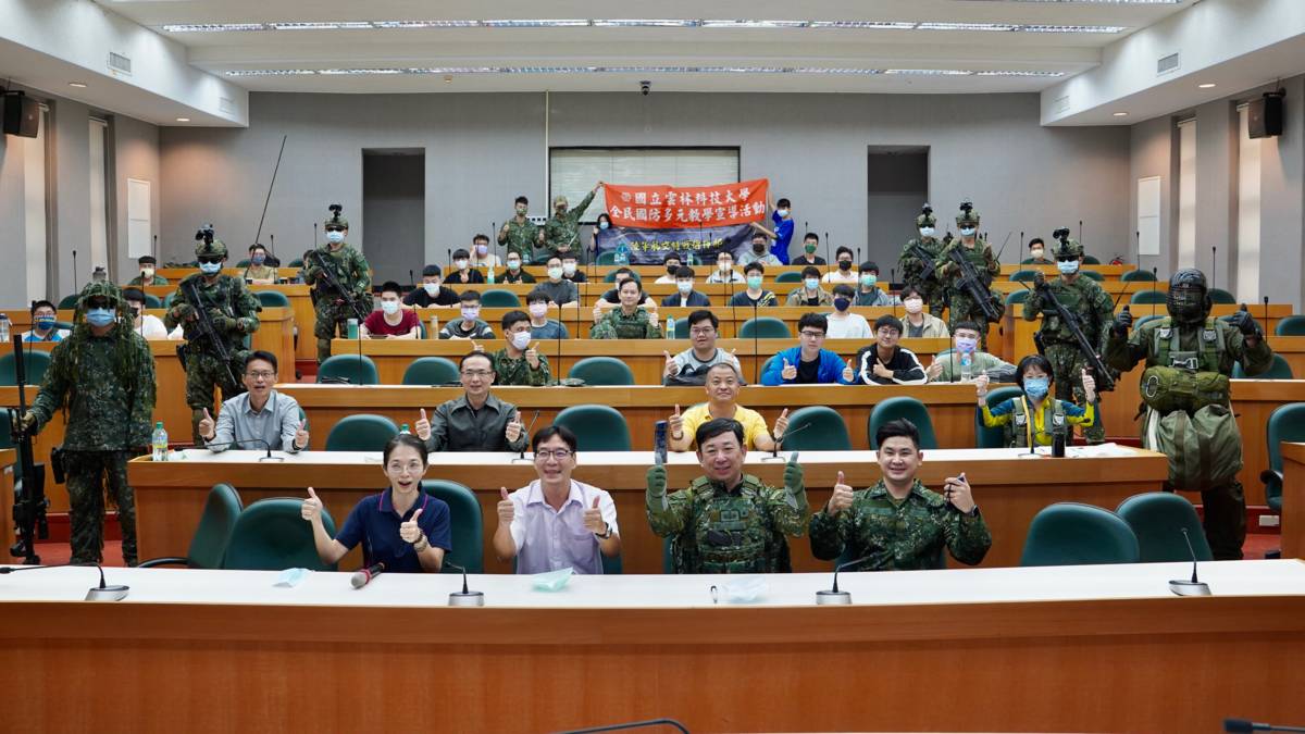 雲科大全民國防教育多元教學專題講座邀請將軍郭力升演講（圖源：王伸元）