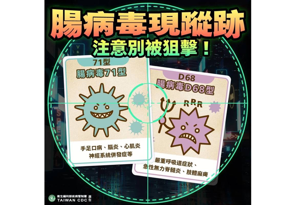 國內腸病毒疫情升溫，請家長留意重症的發生