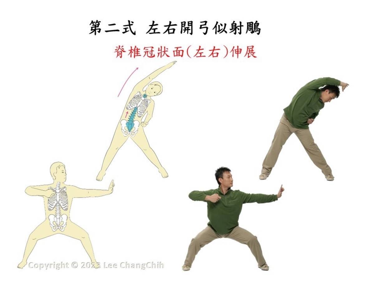 姚臻訪問李章智老師-教聽眾八段錦-第2式-左右開弓四射雕