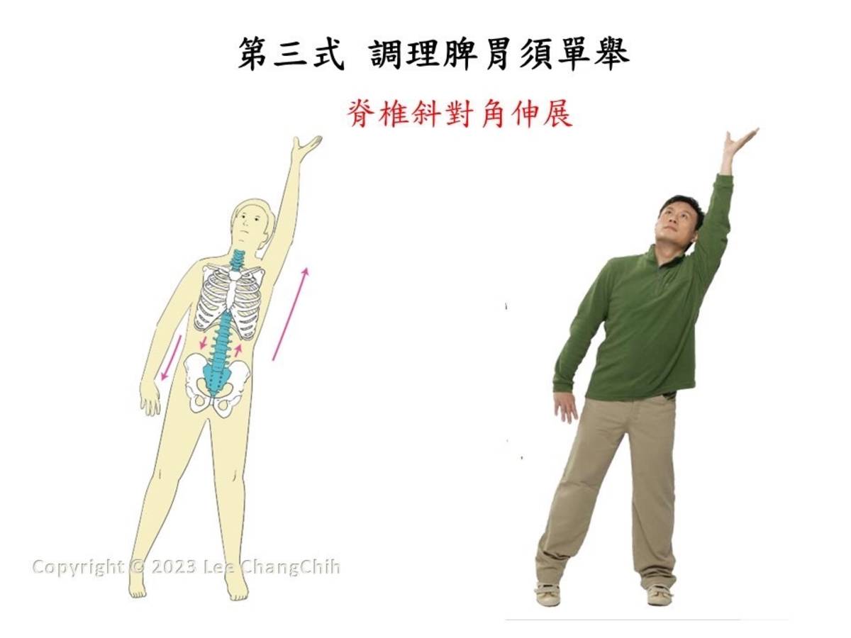 姚臻訪問李章智老師-教聽眾八段錦-第3式-調理脾胃須單舉