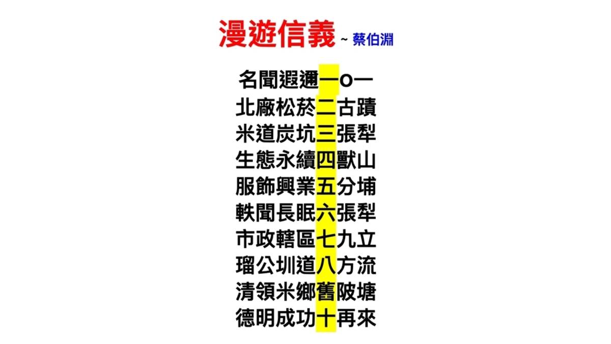 老信義之路｜現代詩【漫遊信義】