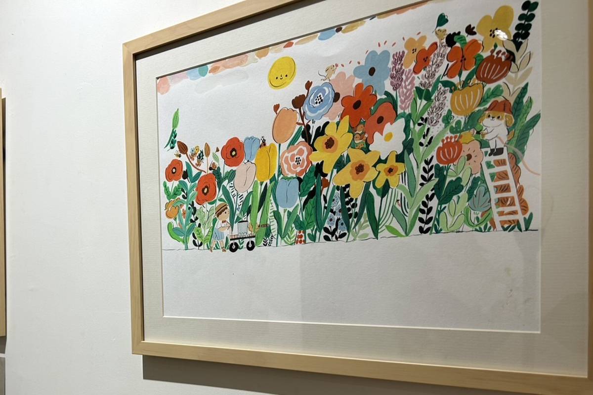 展覽現場展出《園丁小花狗》原畫 (圖片提供:小典藏)