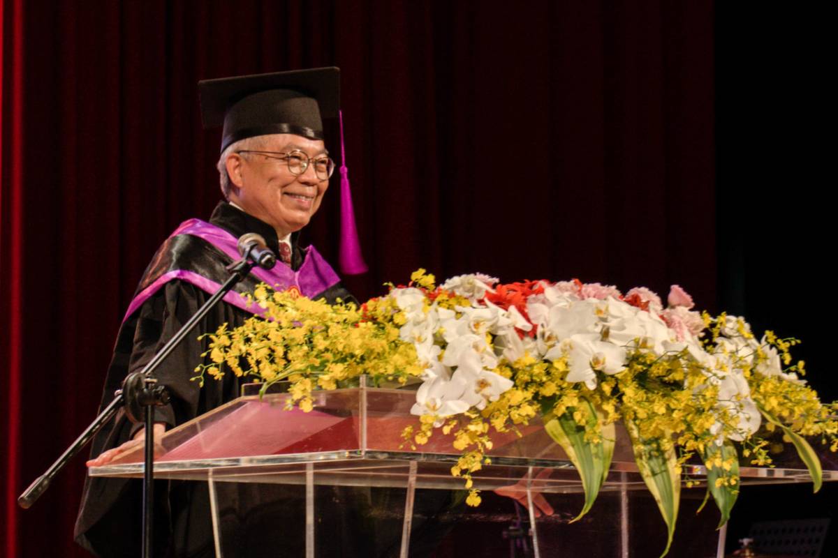 北科大校長王錫福勉勵畢業生要保有「無可取代的溫度」(圖片提供:北科大)