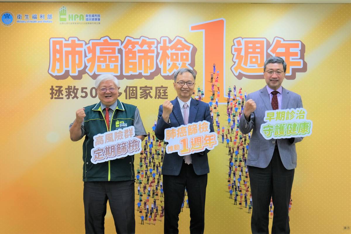 低劑量電腦斷層肺癌篩檢滿一週年 拯救了500多個家庭