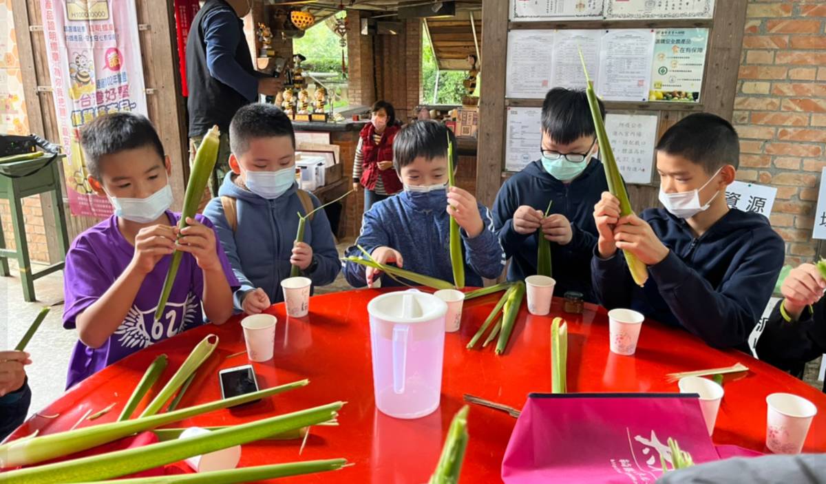 竹圍國小-與小農合作 讓學生體驗採摘在地作物茭白筍