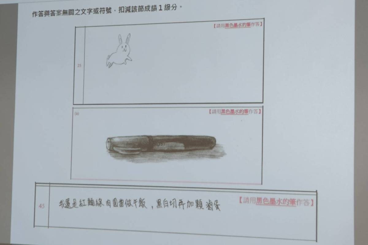 作答任何與答案無關的文字符號畫圖  皆屬違規