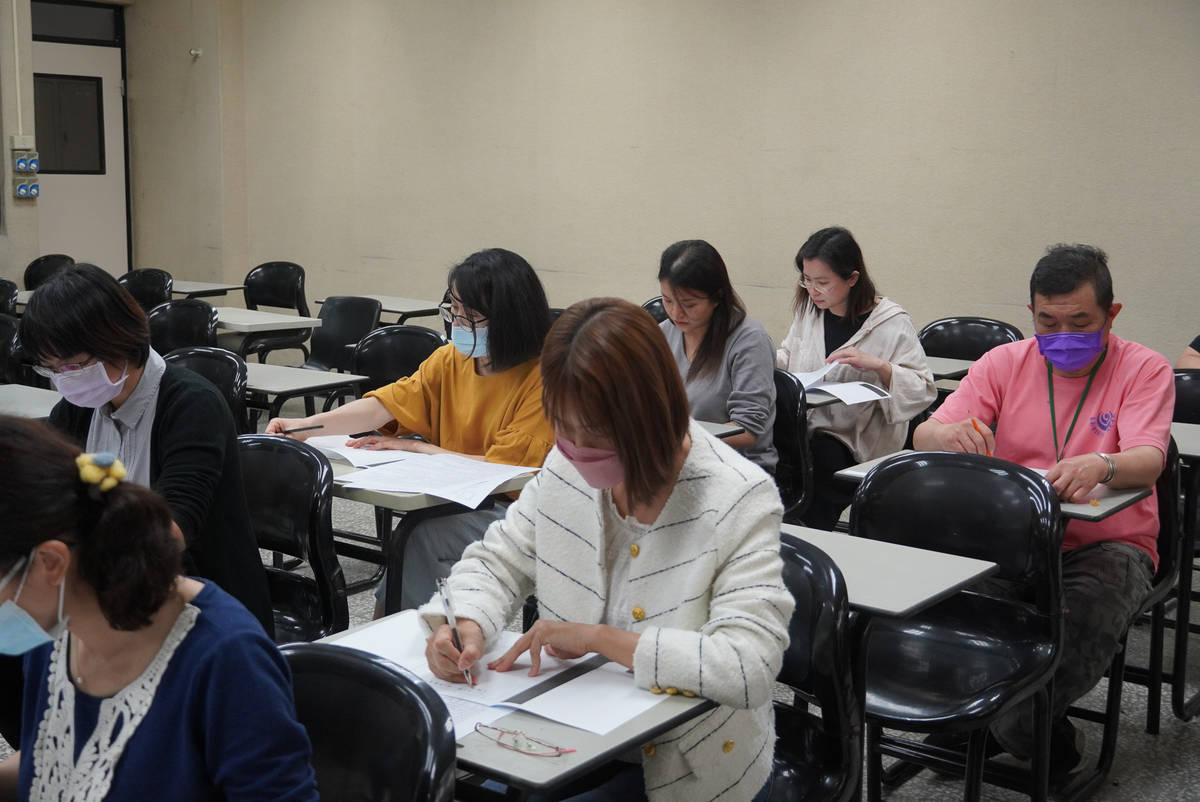 國家考場應考人作答情形。（圖為考選部提供）