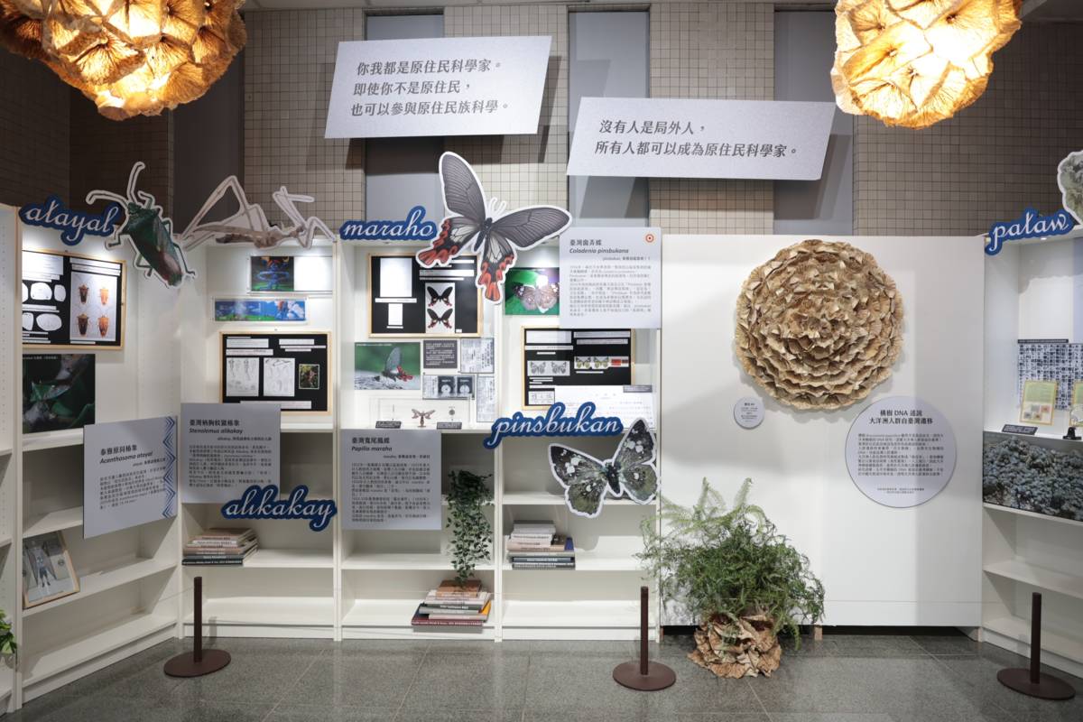 在微型展中，科學家透過接觸原住民族文化，讓動植礦物的名字「說族語」，自己也成為原住民科學家。圖片提供：國立自然科學博物館。