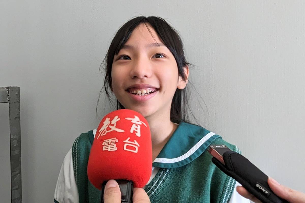 私立復興實驗高中國小部合唱團陳弈潔表示，雖然大家都很緊張，但一站上舞臺每個人都很有自信
