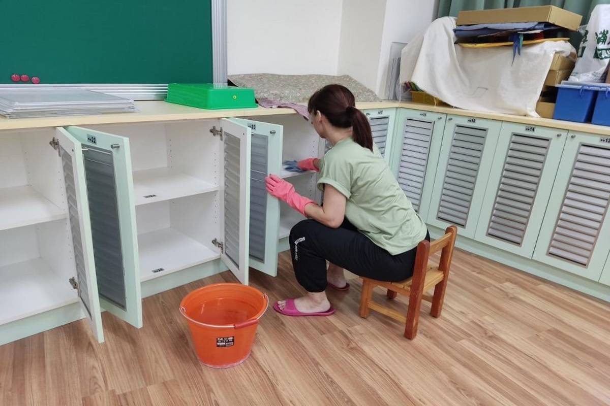 開學日，中市校園完成教室環境清消作業