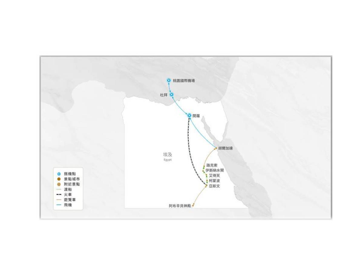 圖片由永勁旅行社提供　行程地圖