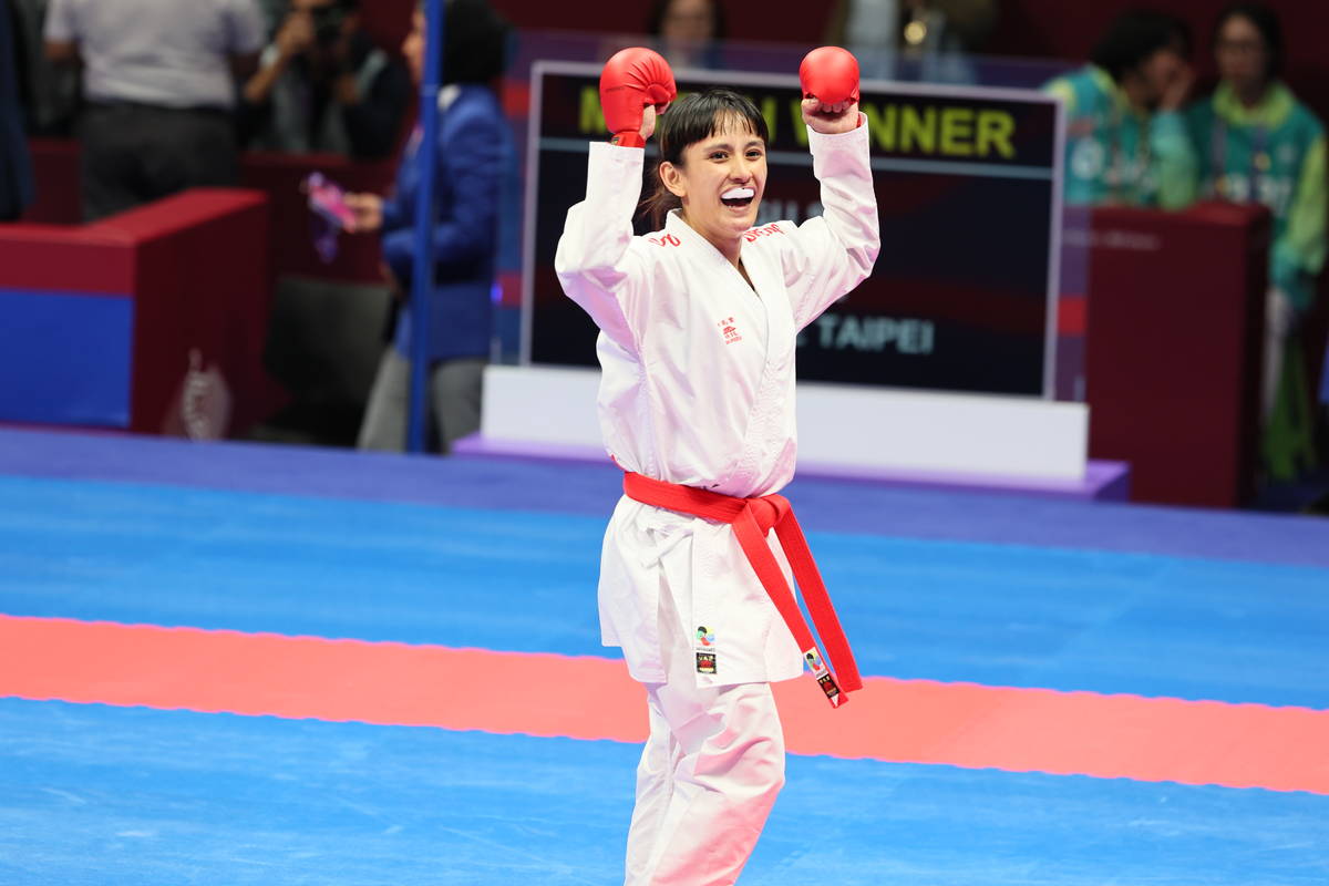 我國谷筱霜選手勇奪杭州亞運空手道女子50公斤級金牌，也為我國奪下本屆賽會第19金。