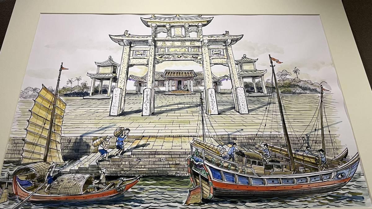 臺南接官亭正面全景透視圖_長榮海事博物館提供