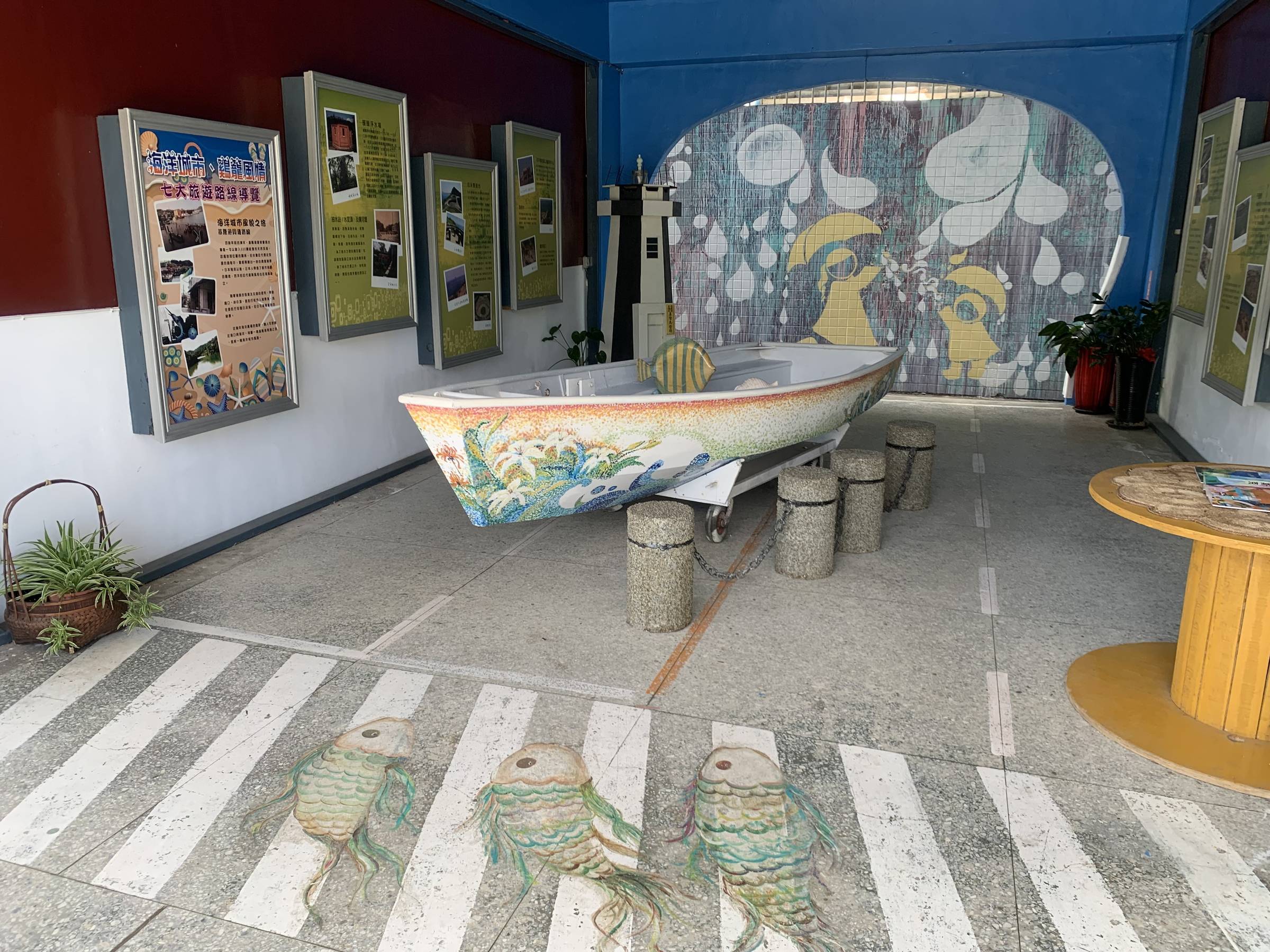 基隆社大推廣海洋教育，在學園展示船隻