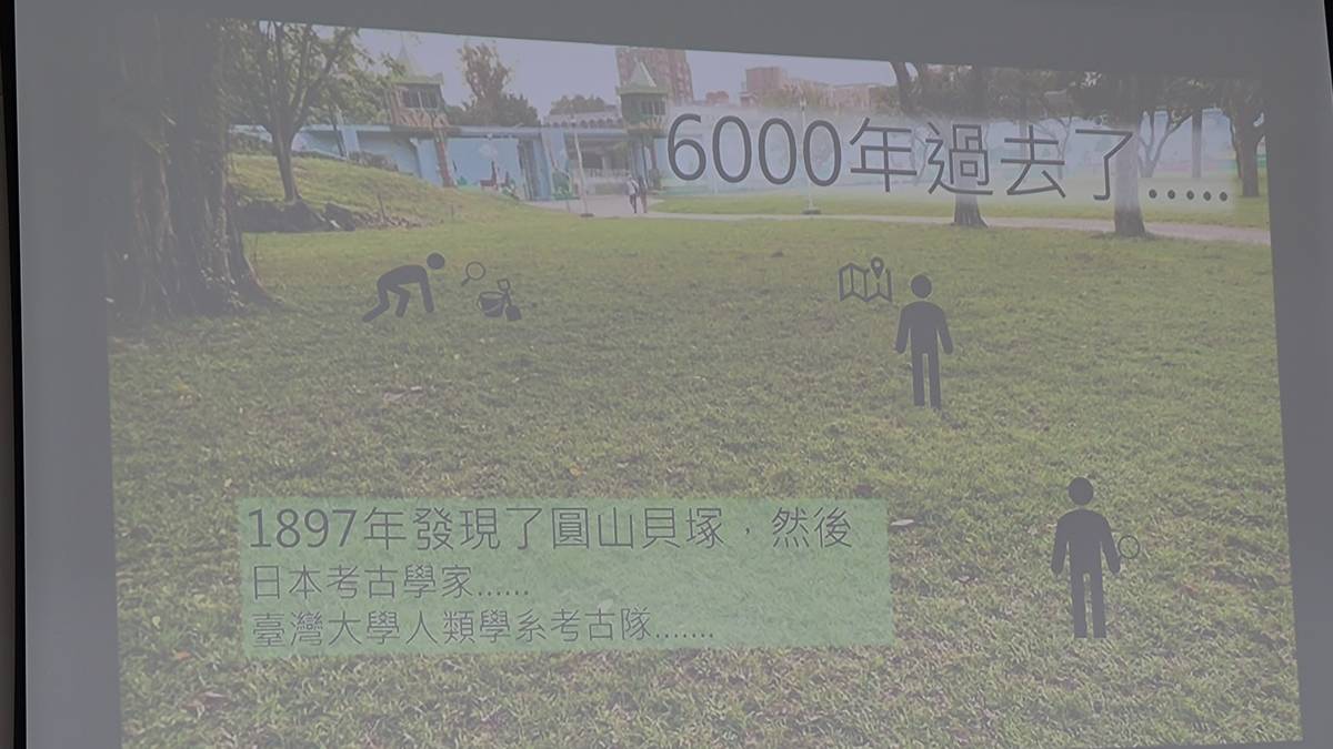 遺址監管員孟孟說明遺址內容