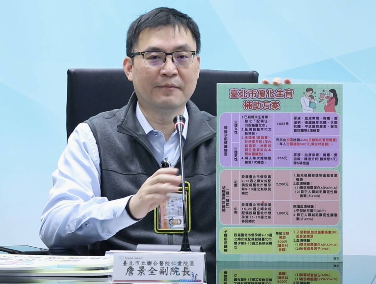 臺北市立聯合醫院仁愛院區詹景全副院長表示，進行「子癇前症篩檢」可預防孕婦高危險妊娠