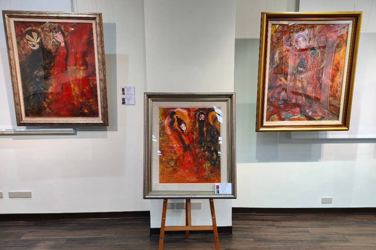 「懷念曾永義院士戲曲紀念展–許美玲當代書畫創作展」(臺大提供)