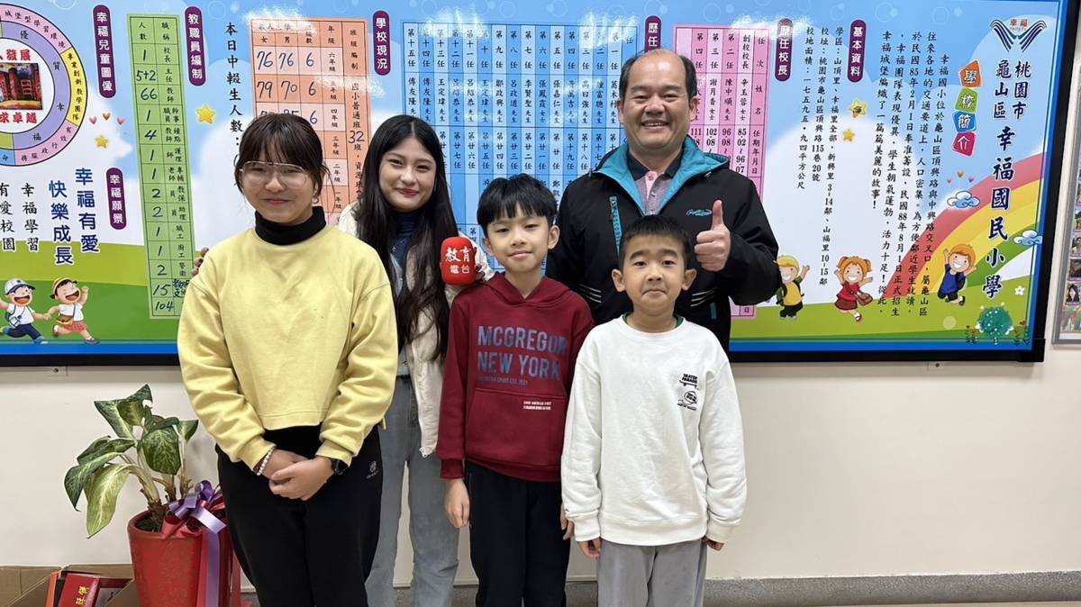 111學年度校園菸檳危害防制教育介入輔導計畫「網紅就是你」短片競賽-國小組-佳作-桃園市幸福國小-採訪合照