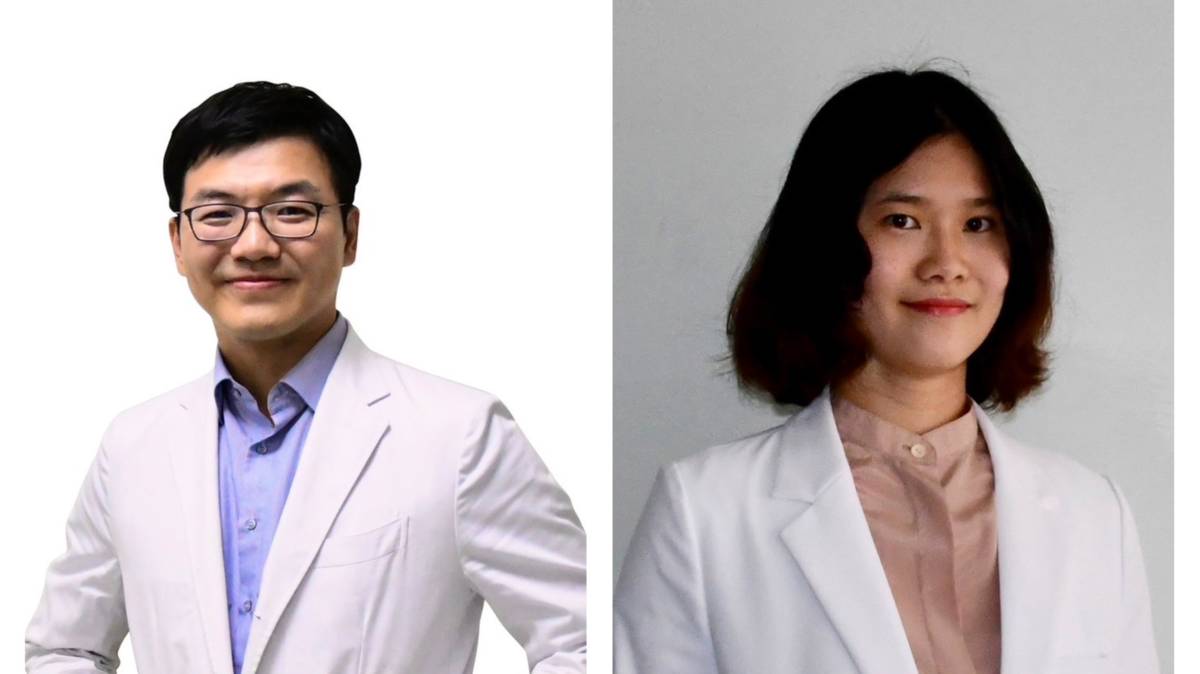 左：臺中醫院小兒科主任李德敏，右：臺中醫院小兒科醫師許敏哲。

