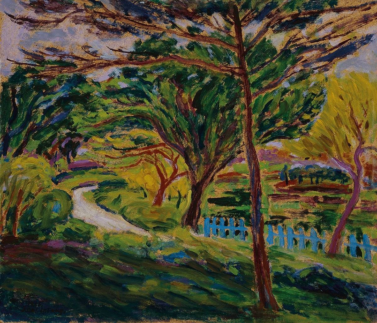 蔡蔭棠《台北植物園》，1956年油彩作品(圖片提供:北美館)