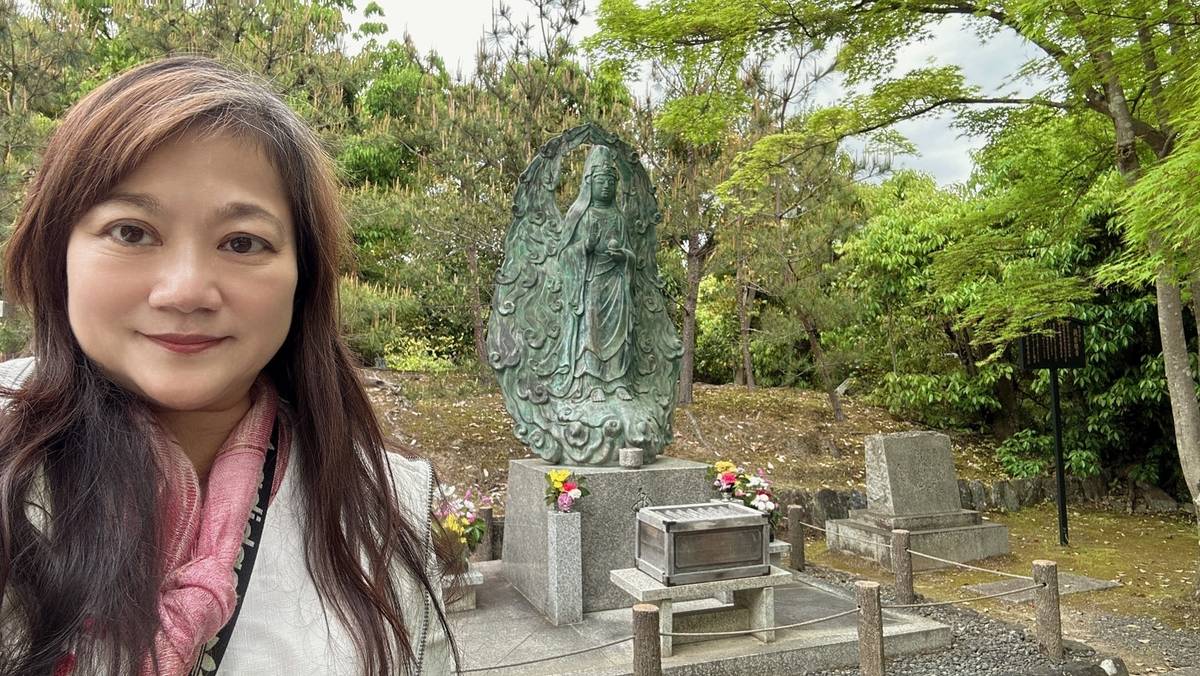 姚臻遊走京都嵐山天龍寺~飛雲菩薩