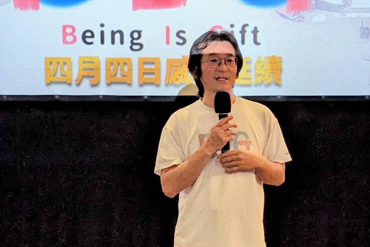魏德聖導演向觀眾說明電影《BIG》的幕前幕後故事