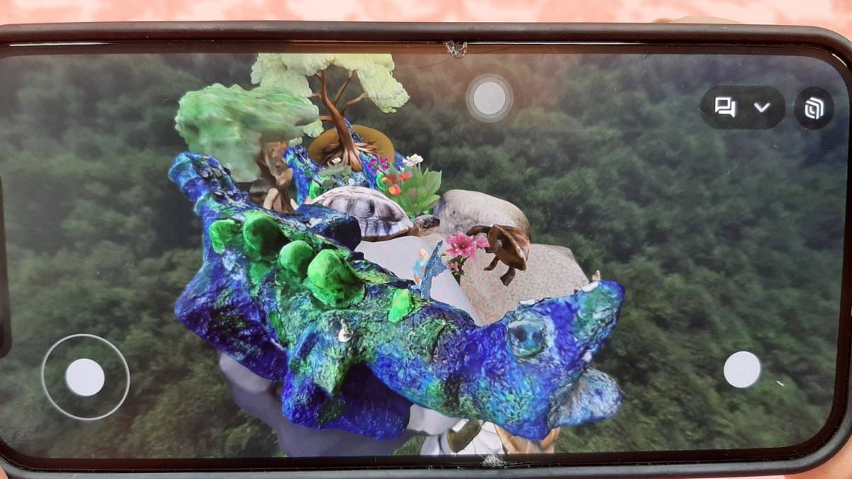 學生利用AR及VR技術打造神獸世界（圖源：大同國小）