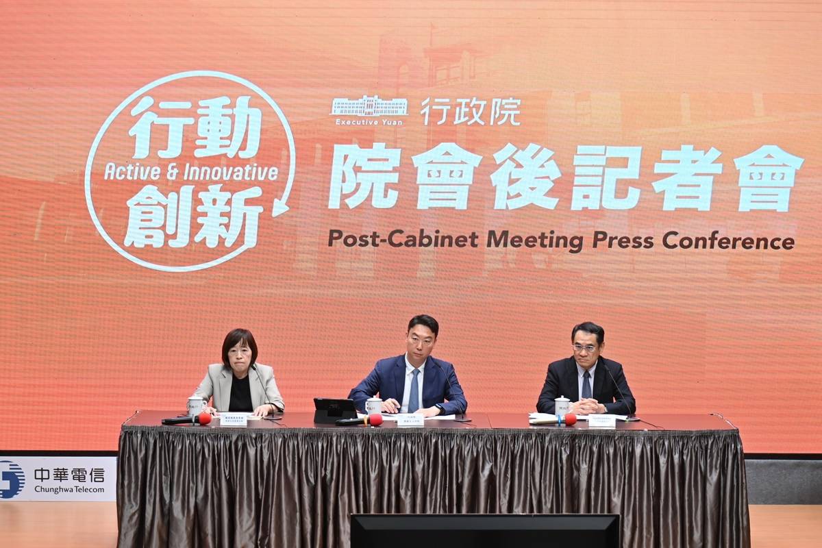 行政院院會會後記者會。(行政院提供)