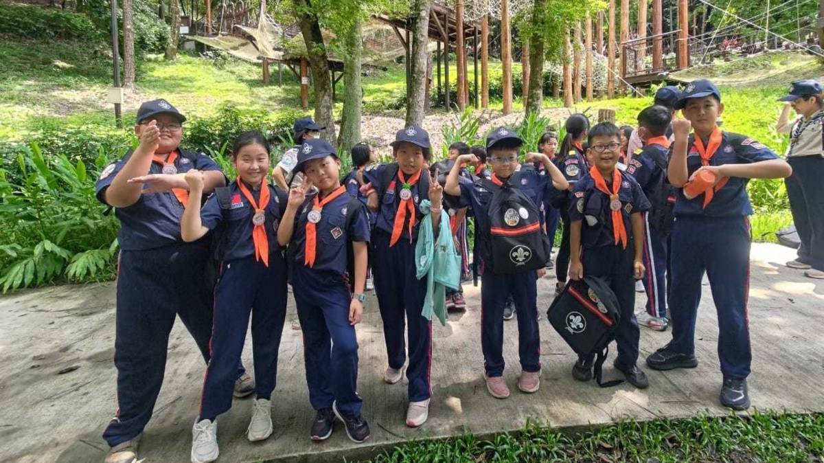 雲林縣重光國小推動童軍實驗教育帶學生進行戶外活動(圖片來源：重光國小粉絲專頁)