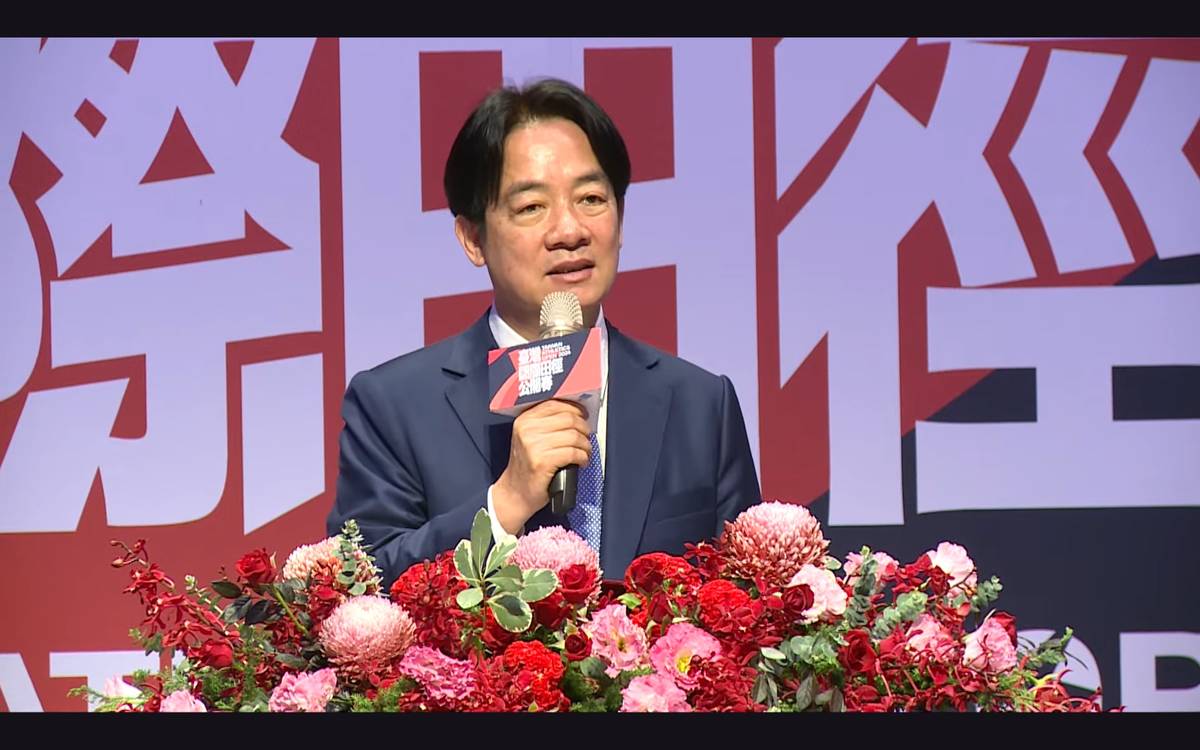 賴清德總統出席出席「2024臺灣國際田徑公開賽」開幕典禮並致詞 (總統府提供)