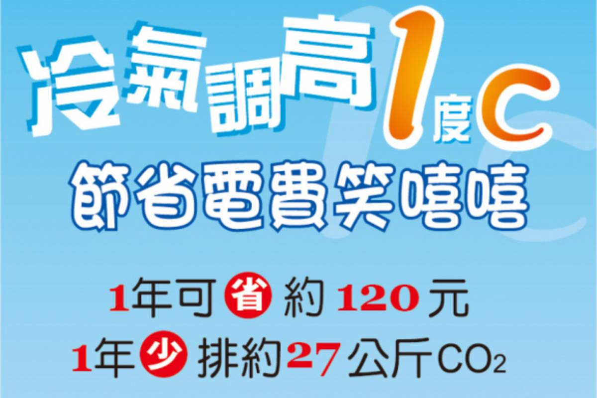 環保局建議冷氣溫度設定在26到28度間(圖片來源:北市智慧節電網)