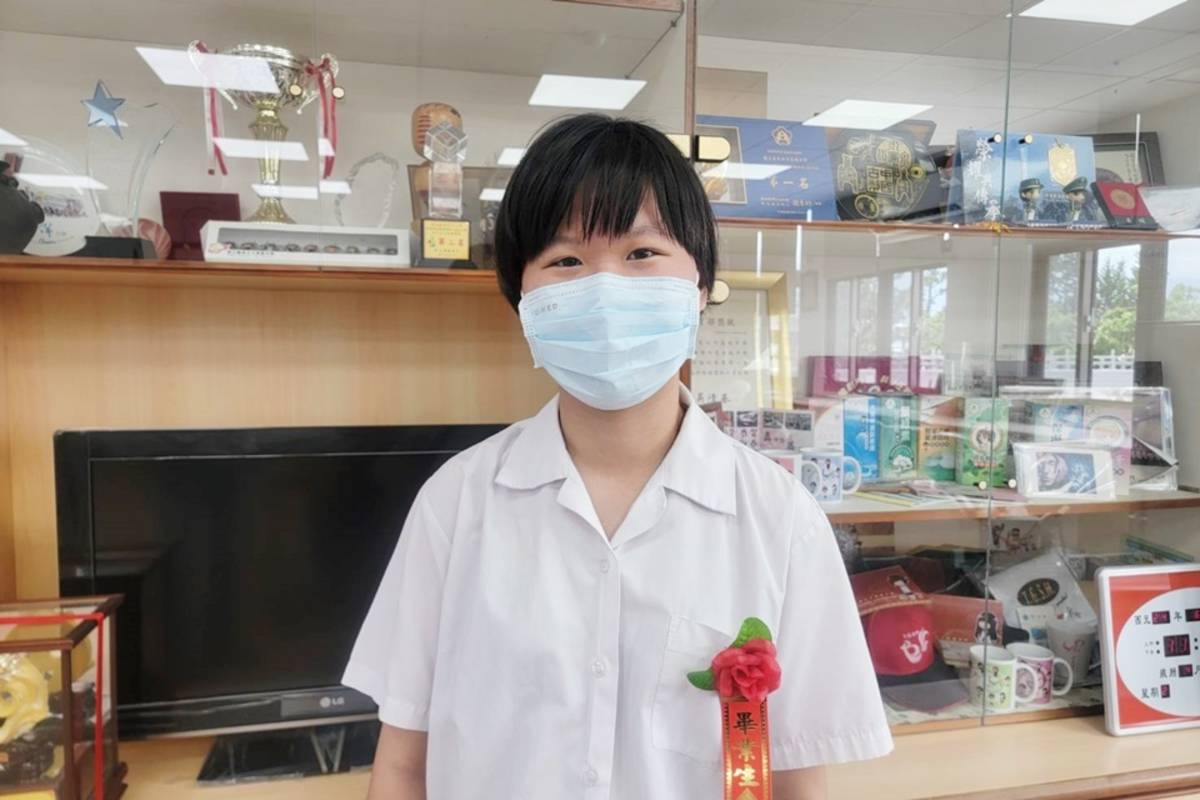 臺東女中學生蔡慈珮錄取臺大外文系。