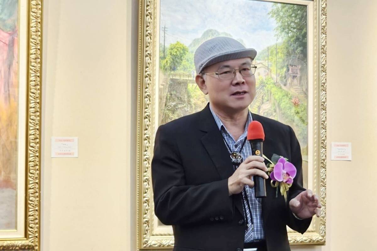 前文化部政務次長林金田應臺東縣文化處邀請，將於19日起在臺東藝文中心舉辦「抱璞守真．悅藝韶華」創作展。(臺東縣政府提供)