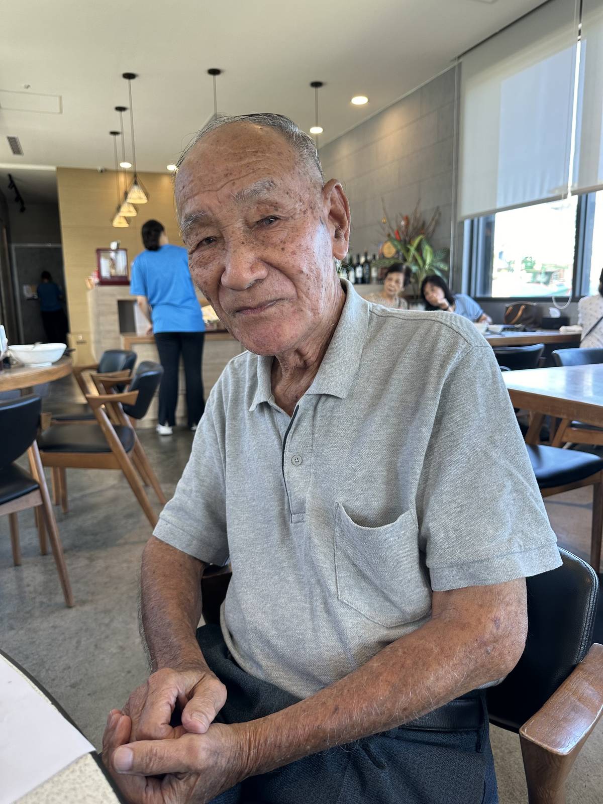 高齡88歲林玉秀先生，就讀臺東大學教育學系教育行政碩士班。