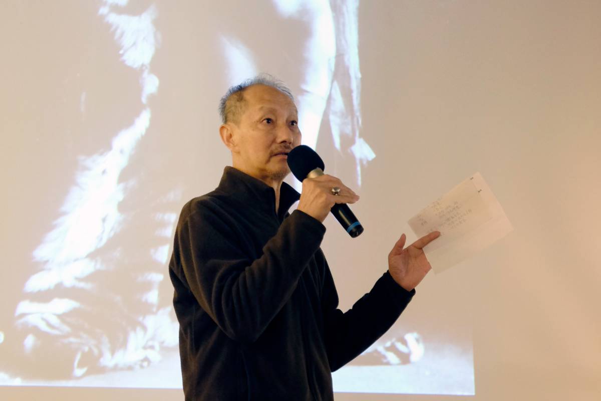 攝影家暨策展人全會華於110年3月7日在「國家攝影文化中心試營運暖身講座從影像到實體：談攝影空間經營」擔任講者。（國家攝影文化中心提供）